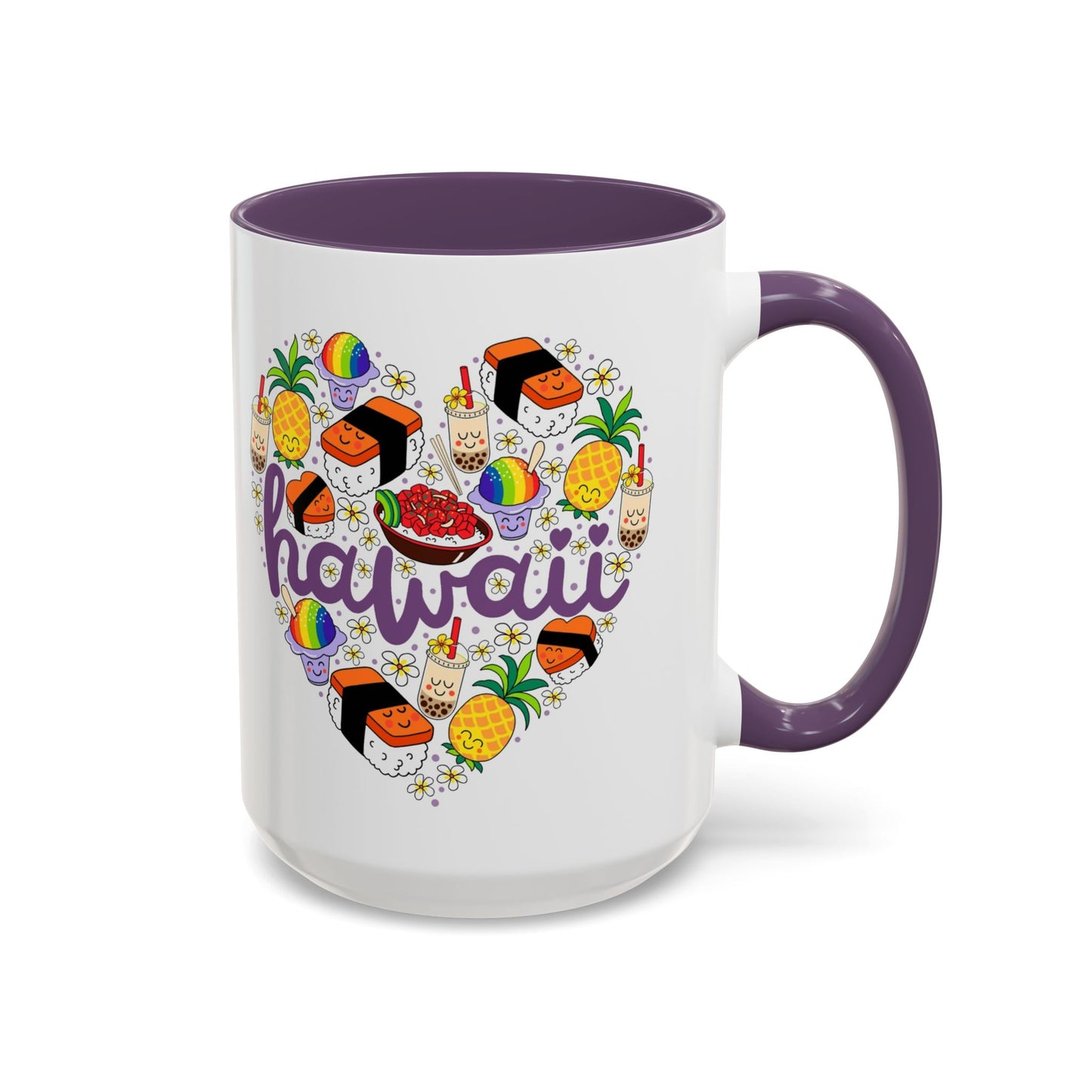 Heart of Hawaii Purple - Accent Coffee Mug