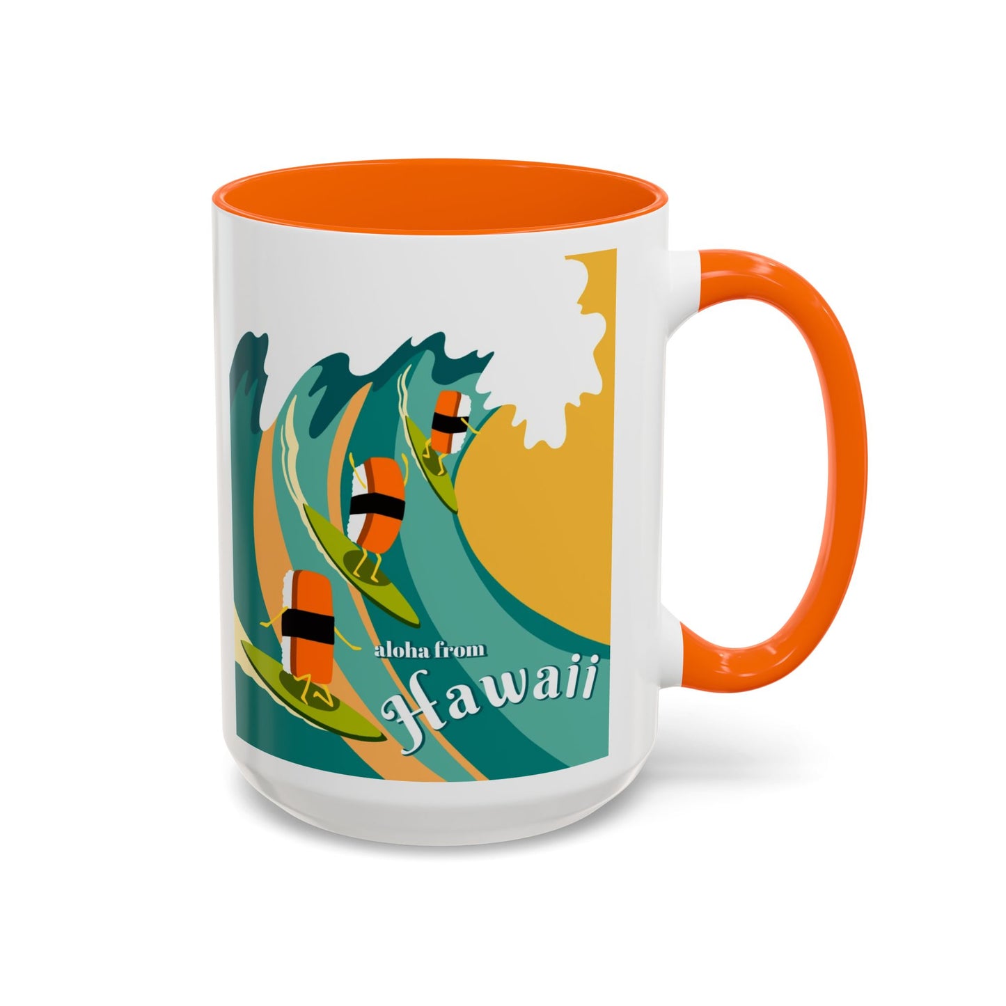 Musubi Hang Ten Orange - Accent Coffee Mug