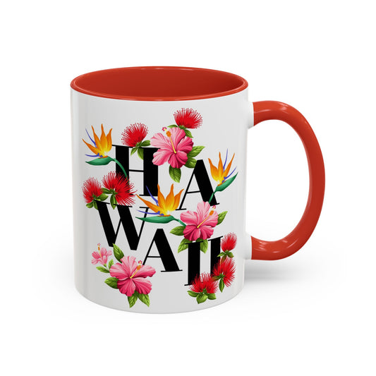 Hawaii Bloomin Red - Accent Coffee Mug