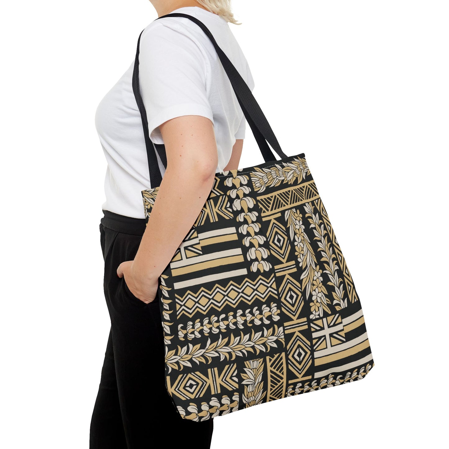 Kahua Black - All-Over Print Tote Bag