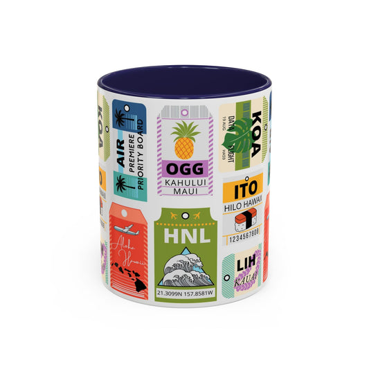 Bag Tag Navy - Accent Coffee Mug