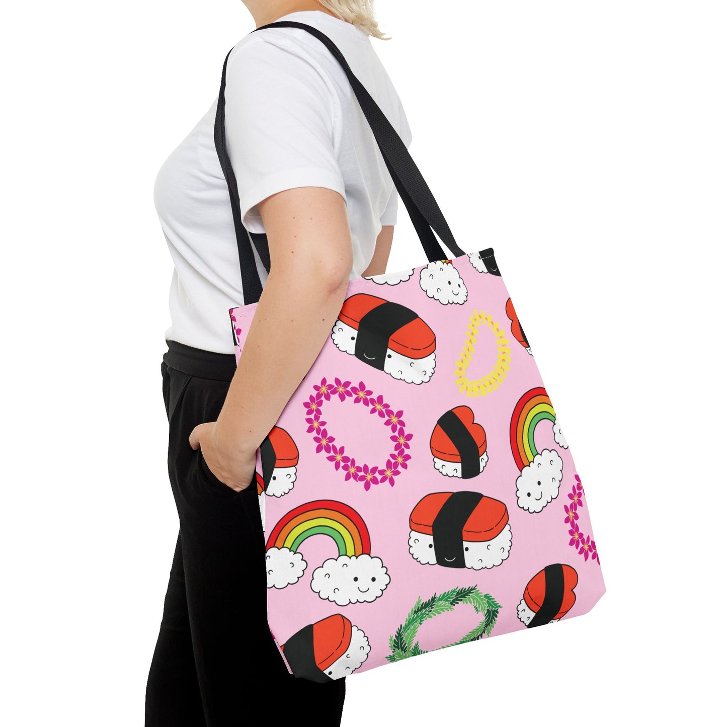 Musubi Clouds Pink - All-Over Print Tote Bag