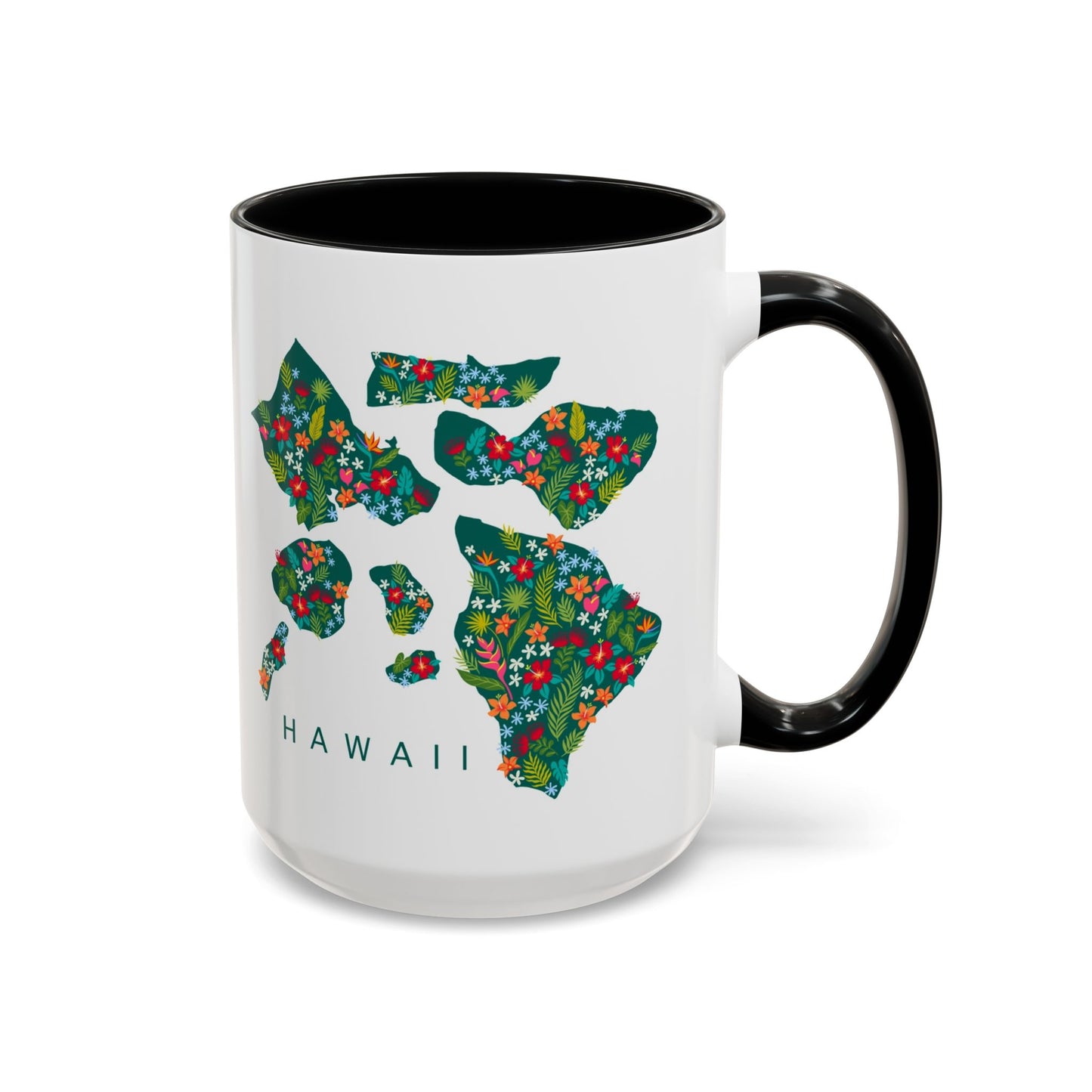 Islands in Bloom Black - Accent Coffee Mug