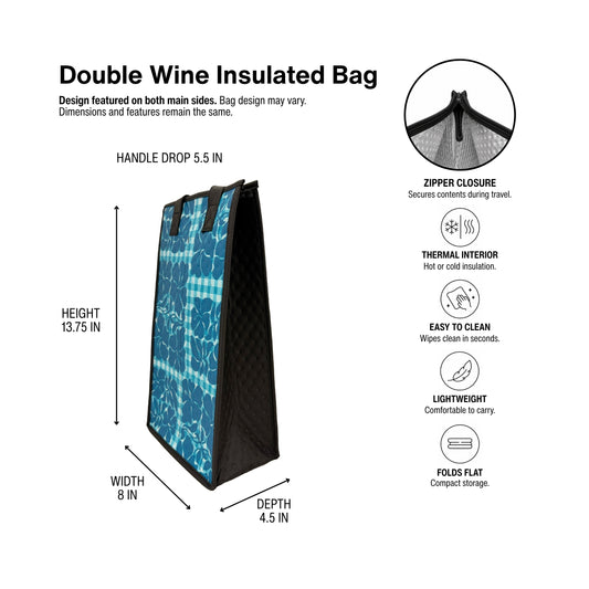 Hibiscus Cut Turq - Double Wine Insulated