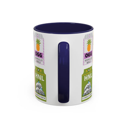 Bag Tag Navy - Accent Coffee Mug