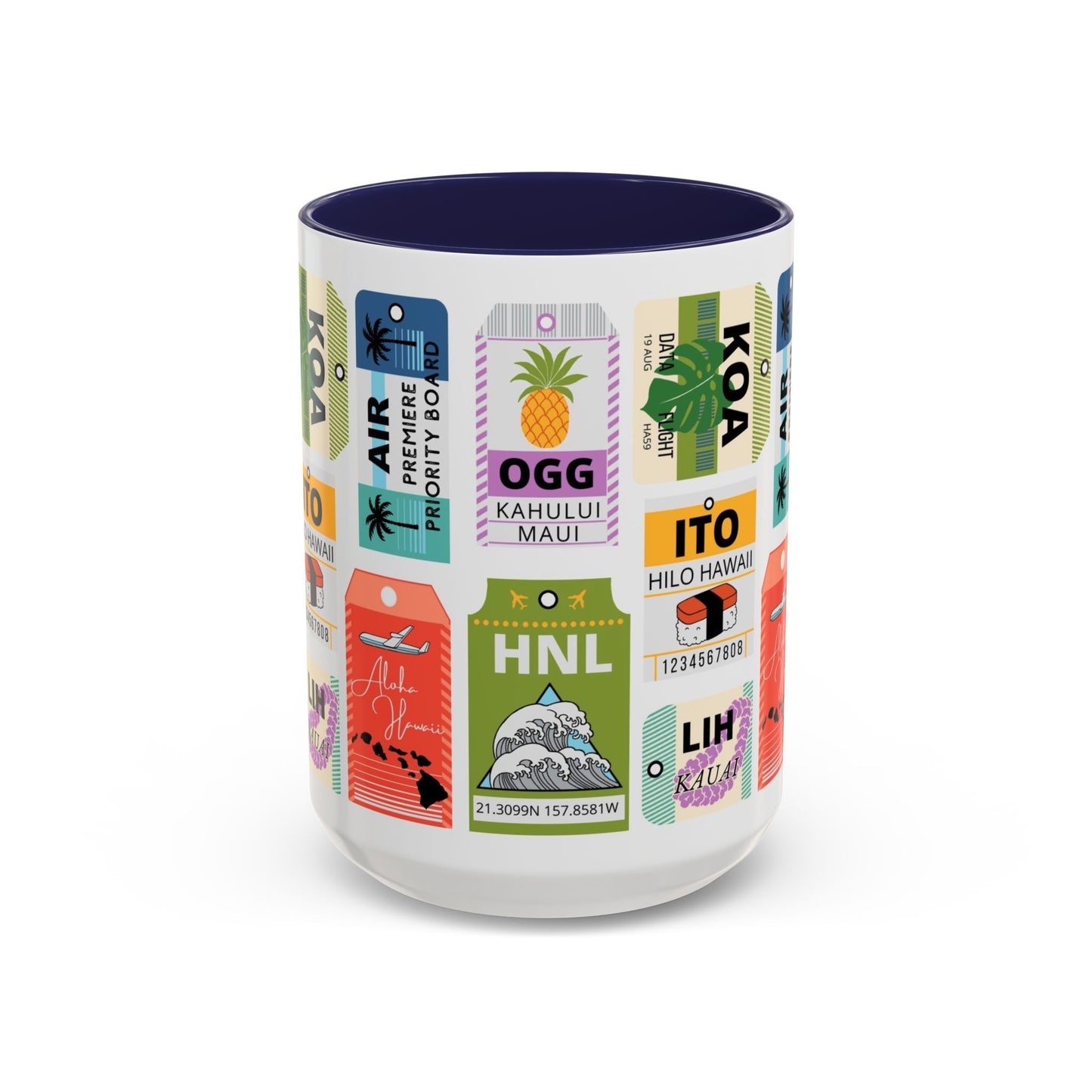 Bag Tag Navy - Accent Coffee Mug