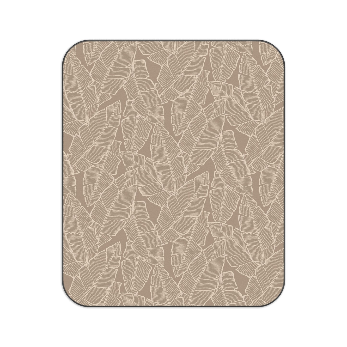 Leafcut Taupe Beach, Picnic & Play Blanket