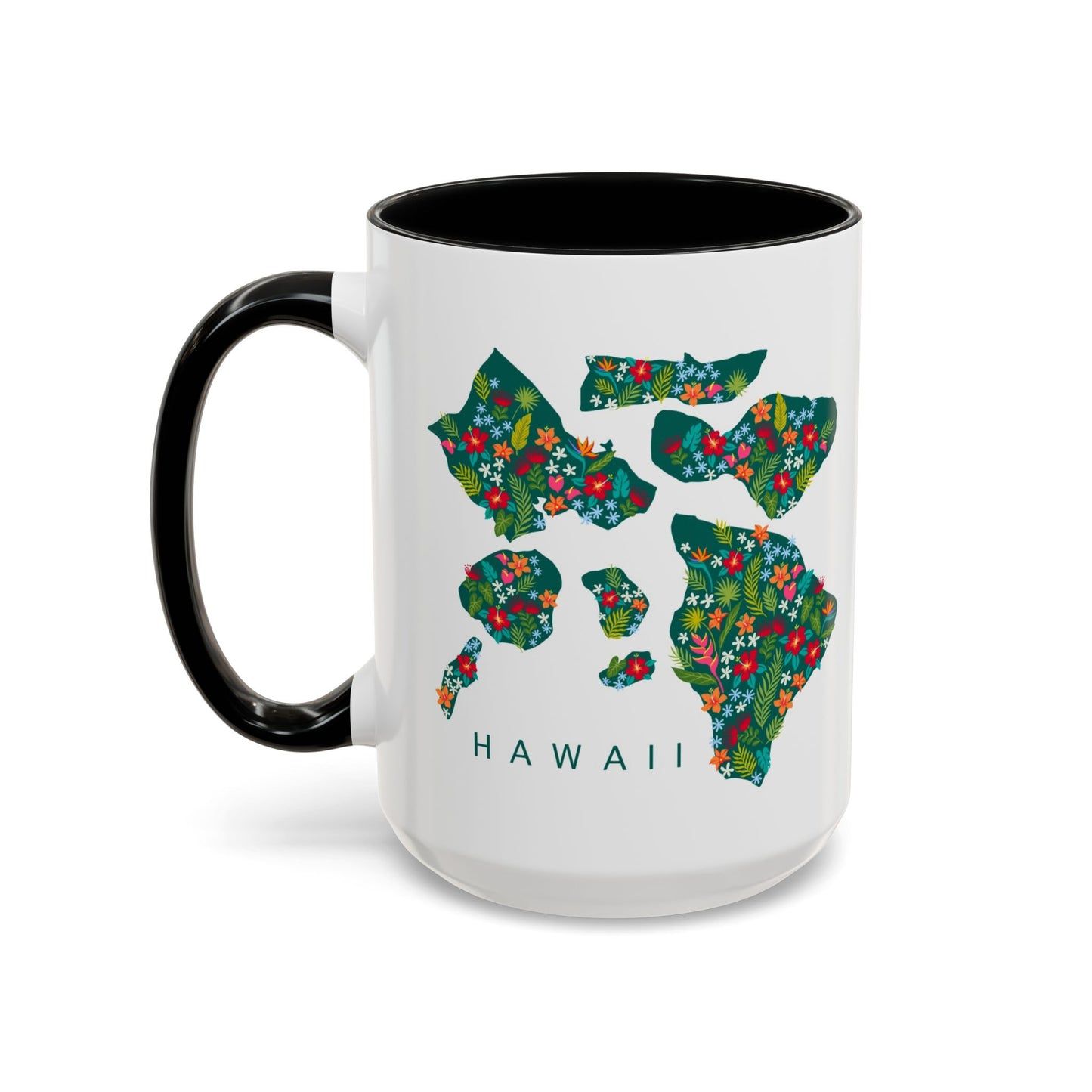Islands in Bloom Black - Accent Coffee Mug