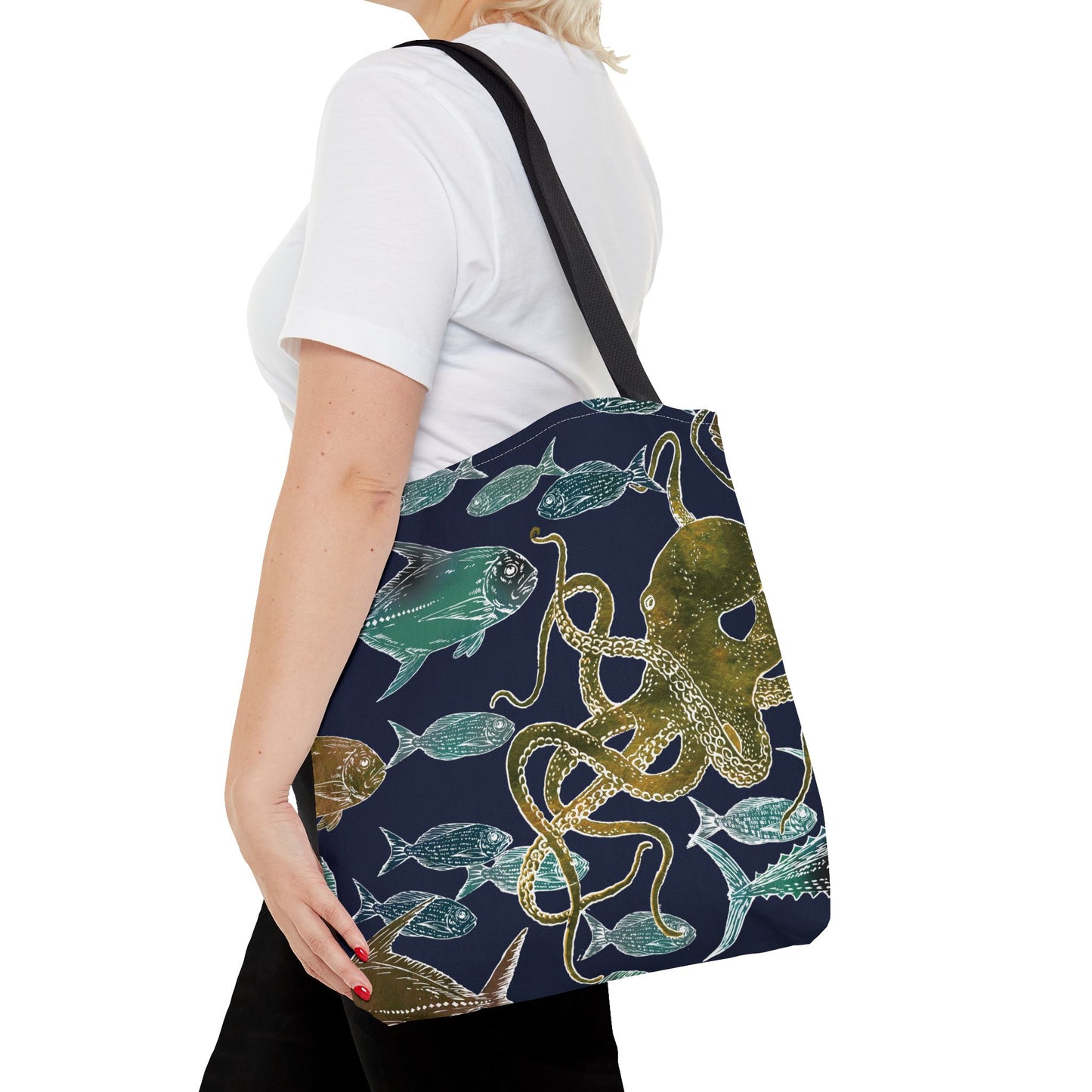 Tako Tackle Navy - All-Over Print Tote Bag