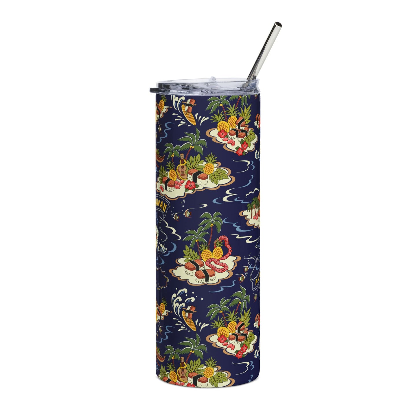 Retro Musubi Navy - Stainless Steel Tumbler
