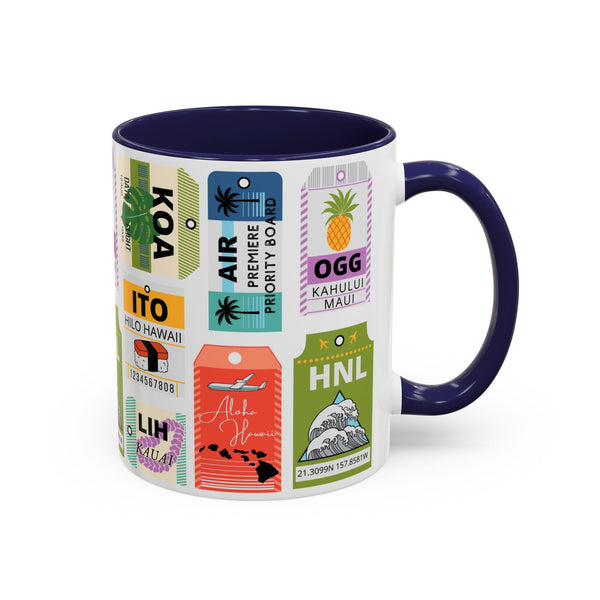 Bag Tag Navy - Accent Coffee Mug