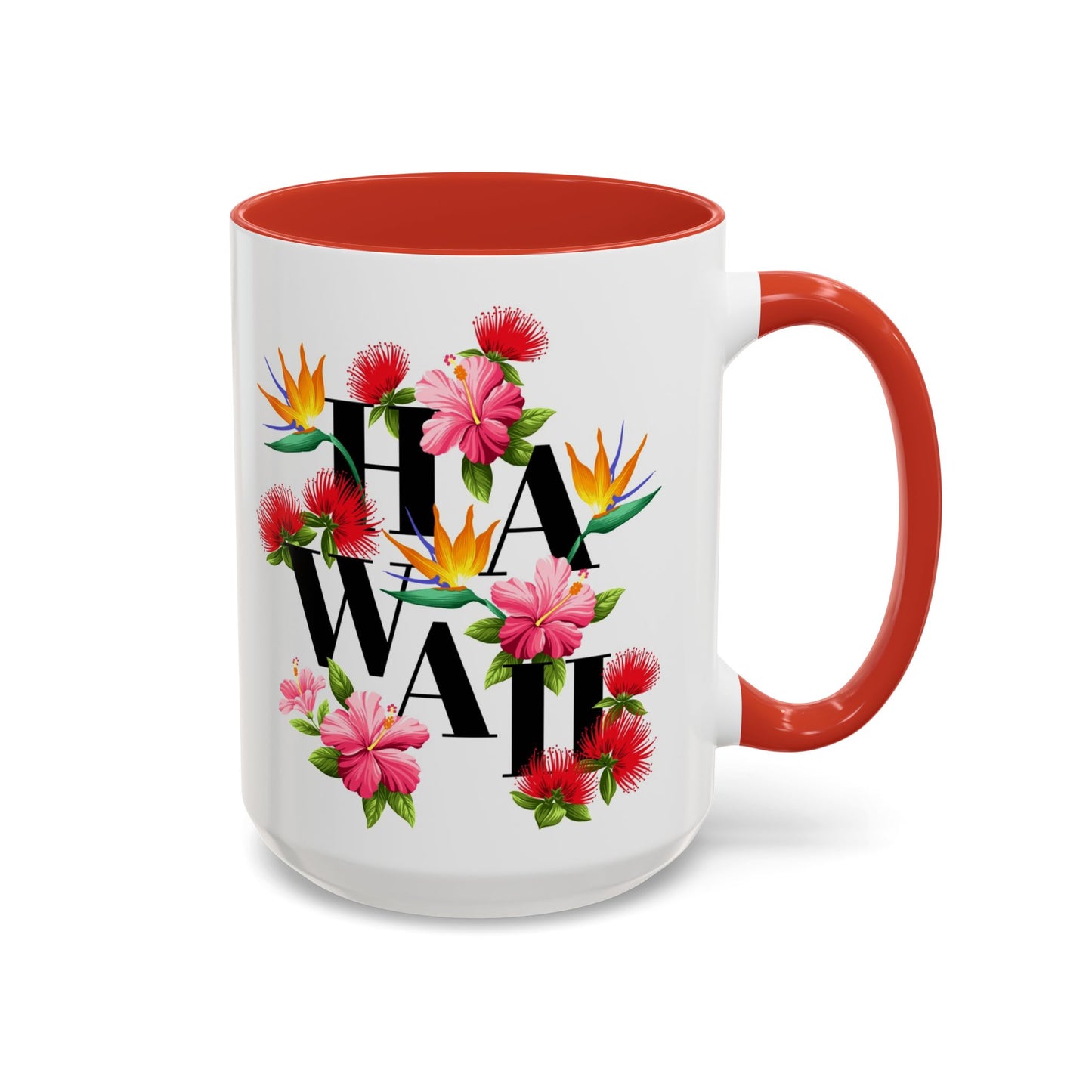 Hawaii Bloomin Red - Accent Coffee Mug