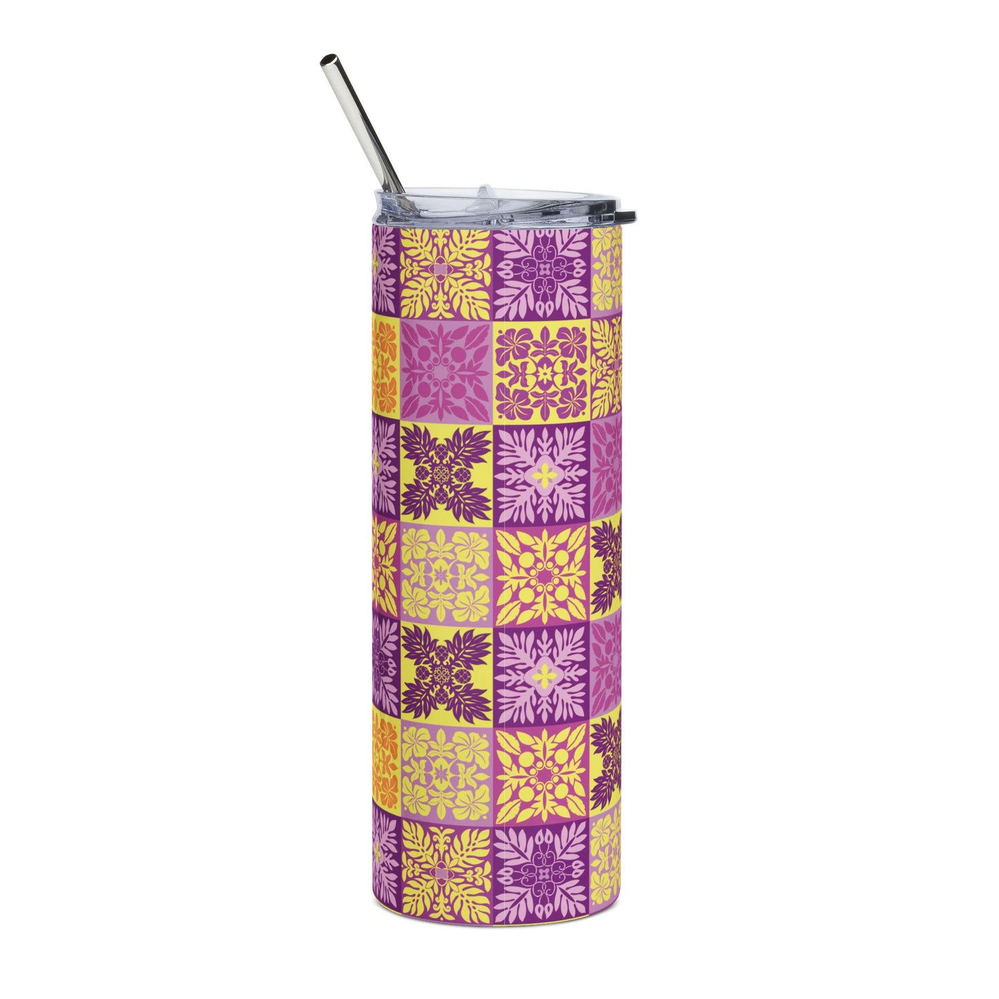 Quilted Aloha Sun - Stainless Steel Tumbler