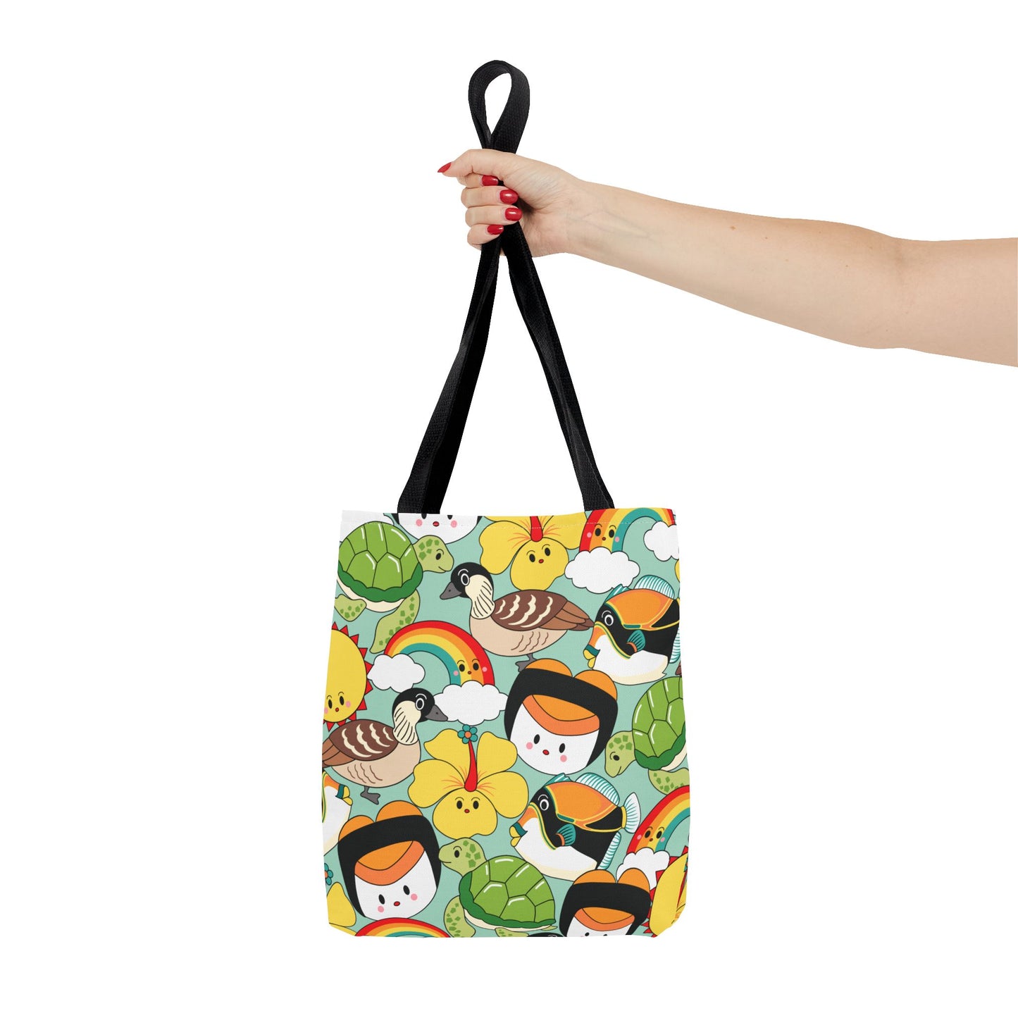 State Icons Aqua - All-Over Print Tote Bag