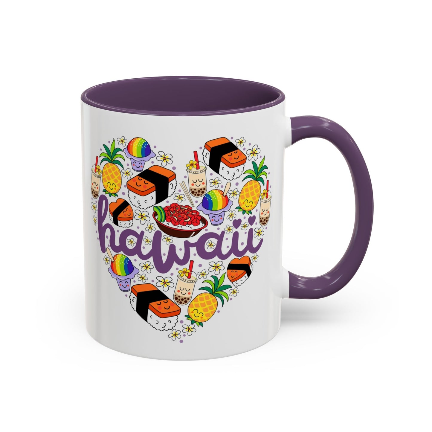 Heart of Hawaii Purple - Accent Coffee Mug