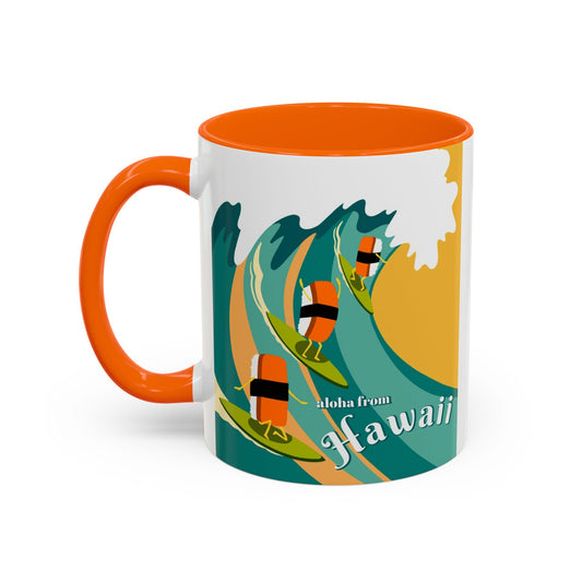 Musubi Hang Ten Orange - Accent Coffee Mug