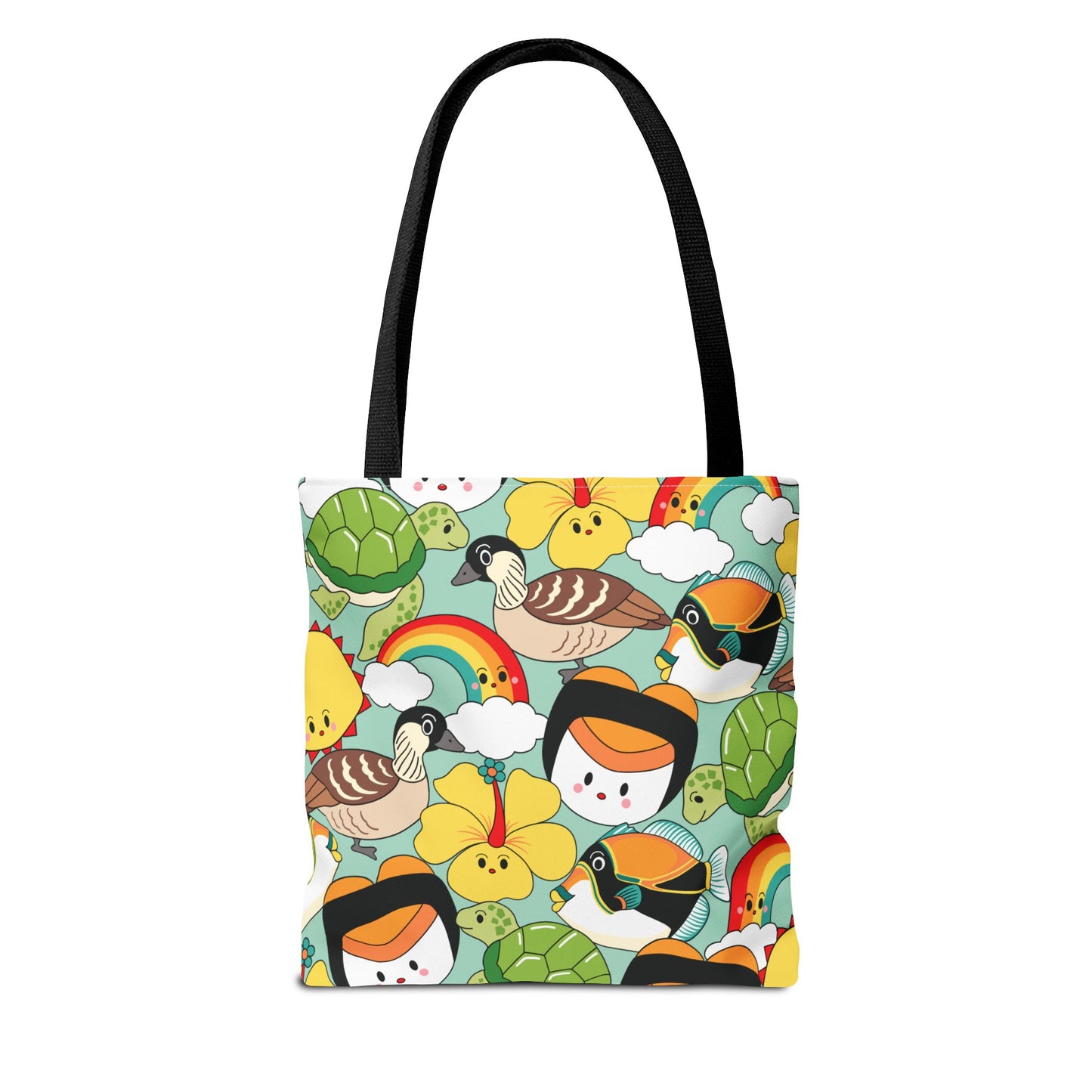 State Icons Aqua - All-Over Print Tote Bag