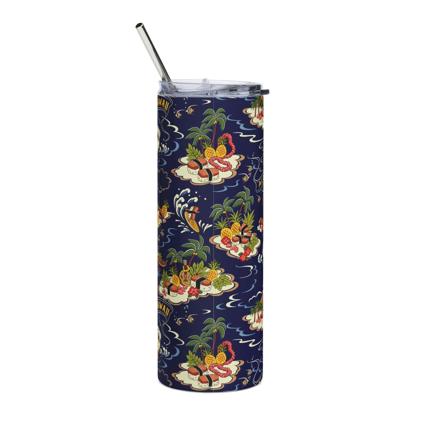 Retro Musubi Navy - Stainless Steel Tumbler