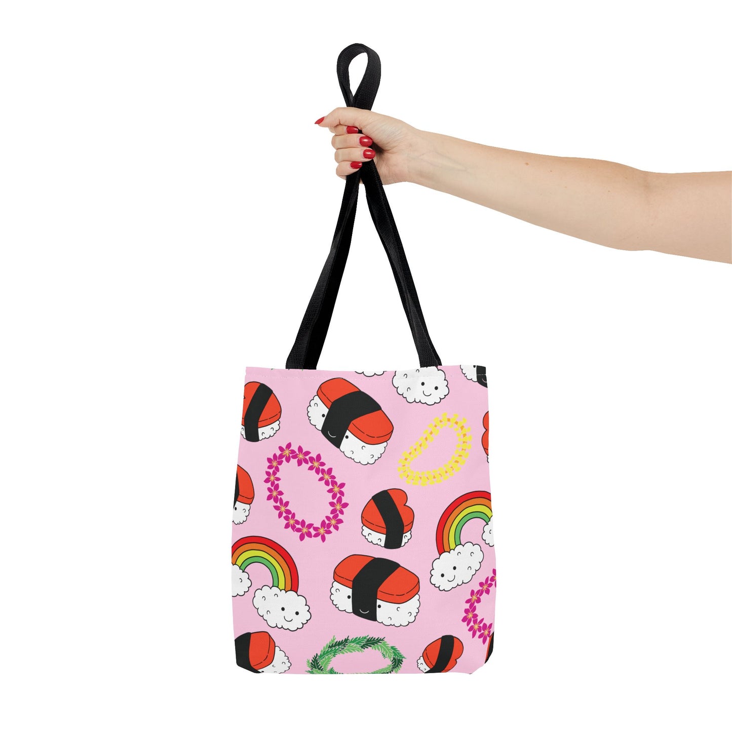 Musubi Clouds Pink - All-Over Print Tote Bag