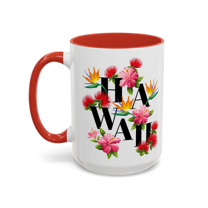 Hawaii Bloomin Red - Accent Coffee Mug