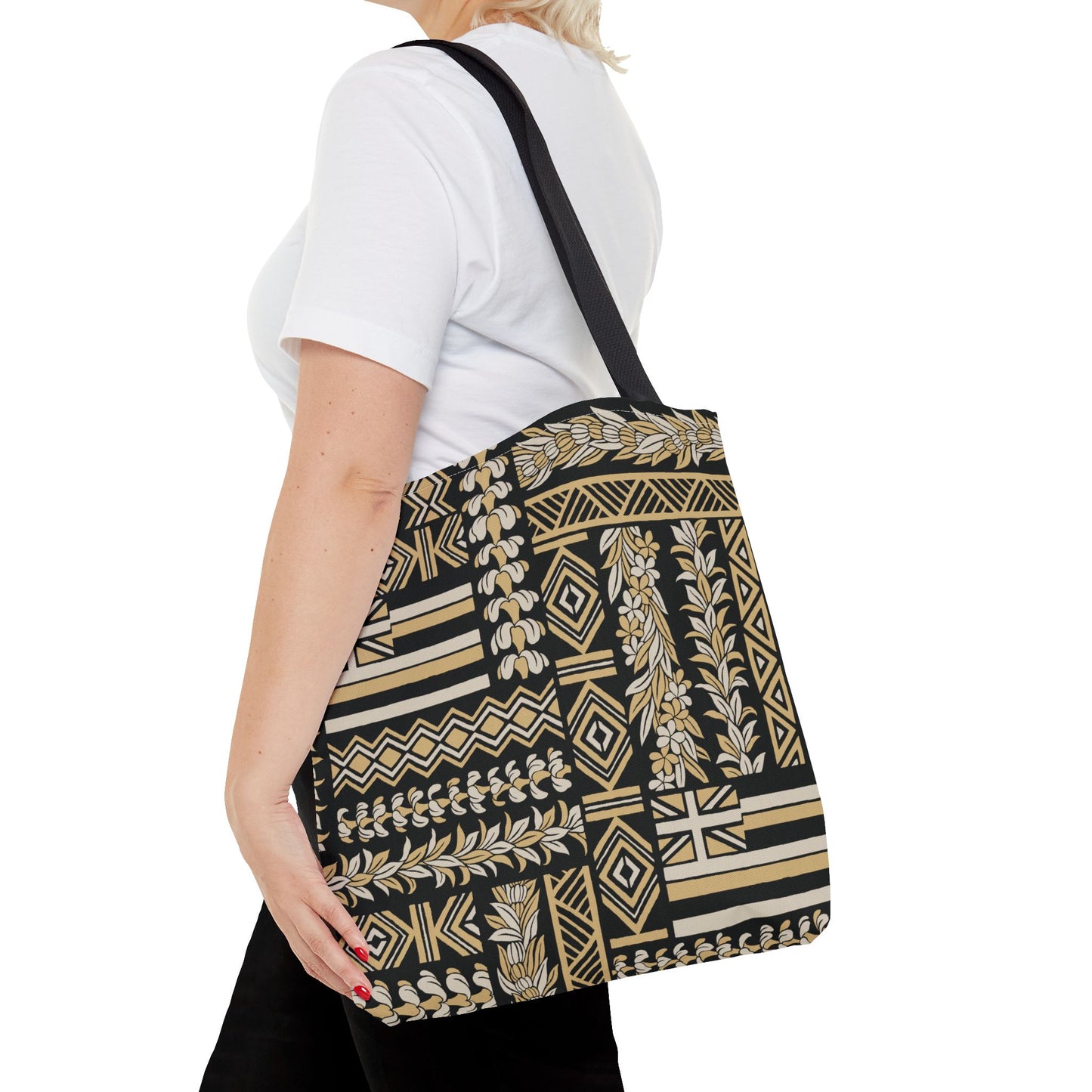 Kahua Black - All-Over Print Tote Bag