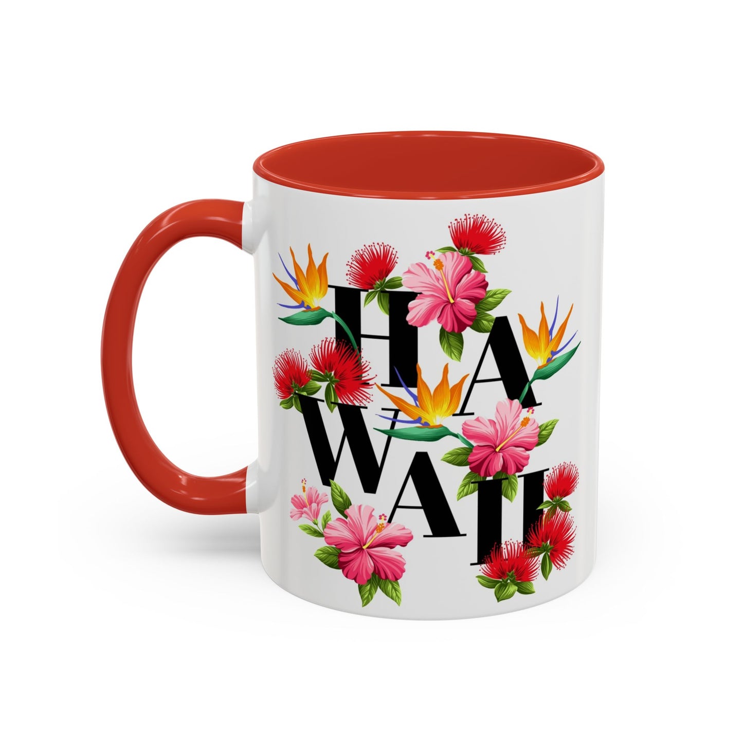 Hawaii Bloomin Red - Accent Coffee Mug