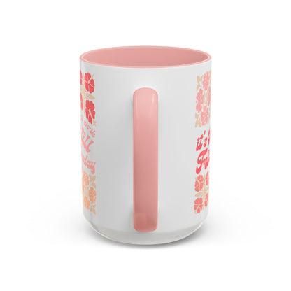 "It's Aloha Friday" Jigsaw Pink - Accent Coffee Mug