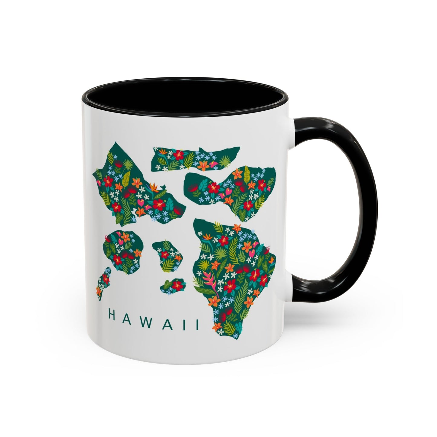 Islands in Bloom Black - Accent Coffee Mug