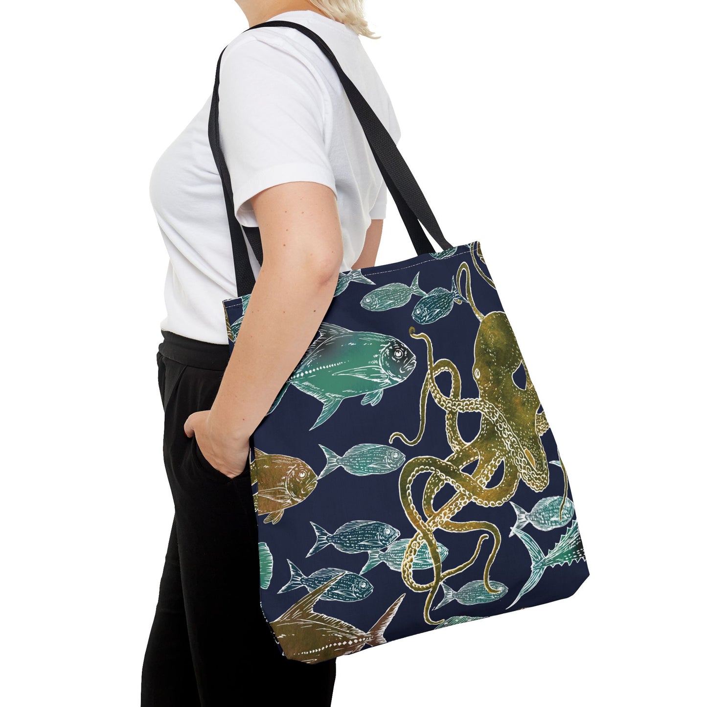 Tako Tackle Navy - All-Over Print Tote Bag