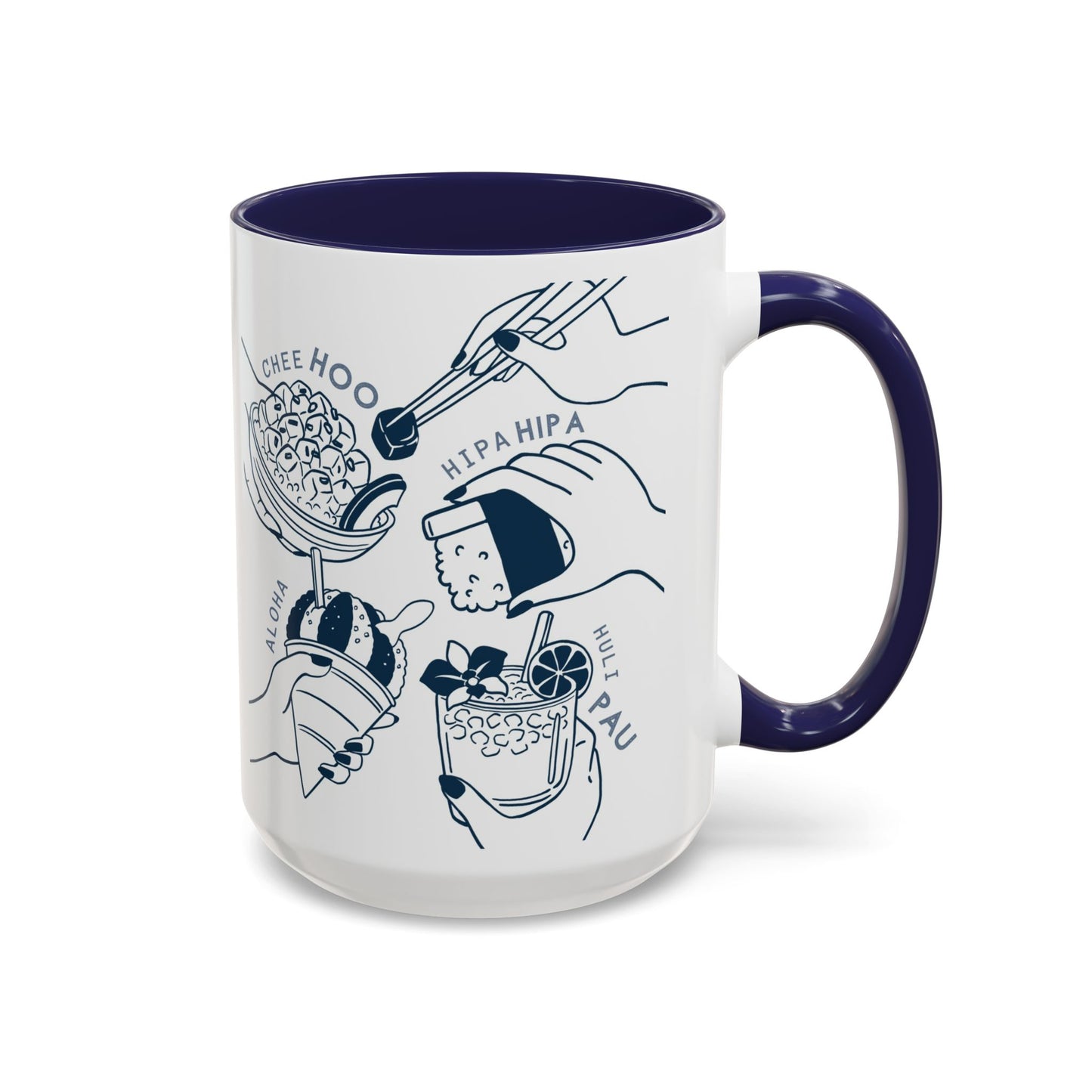Hipa Hipa Hands Navy - Accent Coffee Mug