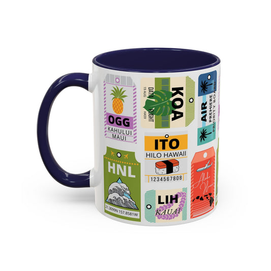 Bag Tag Navy - Accent Coffee Mug