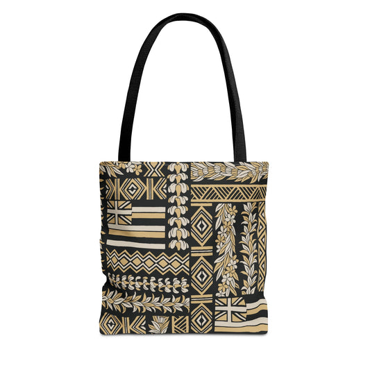 Kahua Black - All-Over Print Tote Bag