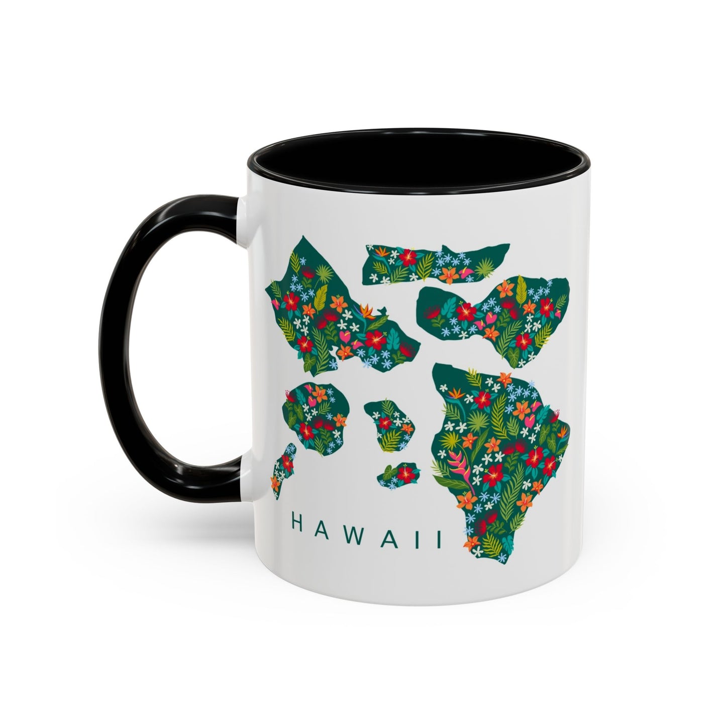 Islands in Bloom Black - Accent Coffee Mug
