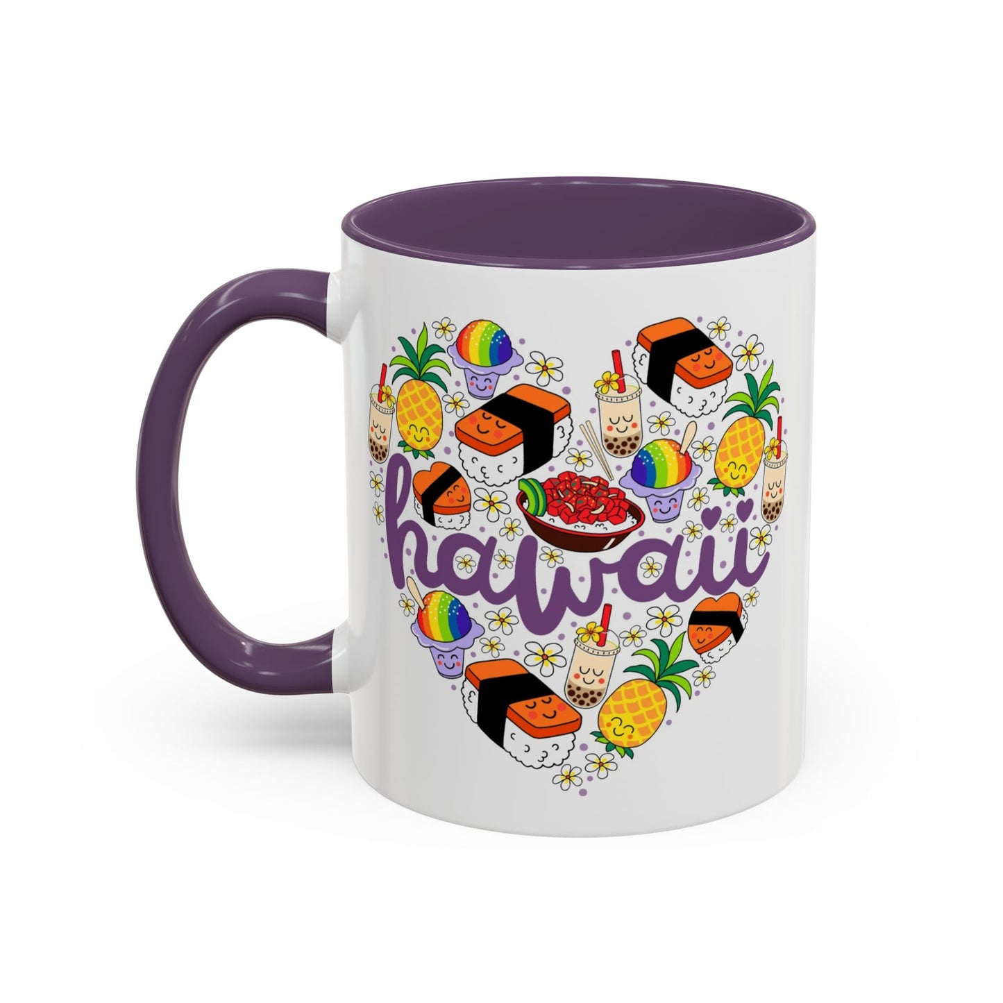 Heart of Hawaii Purple - Accent Coffee Mug