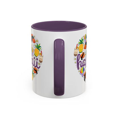 Heart of Hawaii Purple - Accent Coffee Mug
