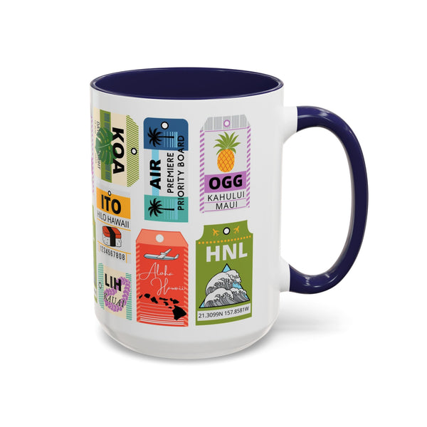 Bag Tag Navy - Accent Coffee Mug