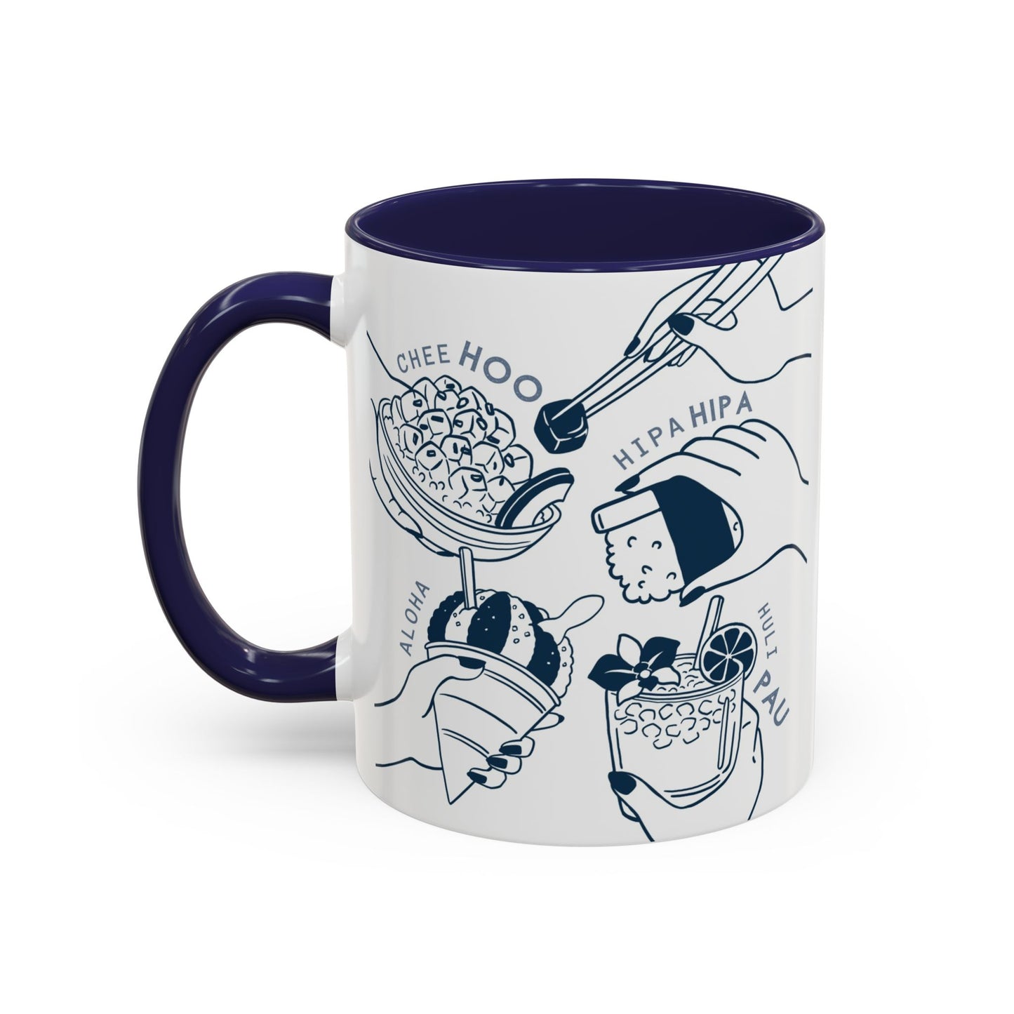 Hipa Hipa Hands Navy - Accent Coffee Mug