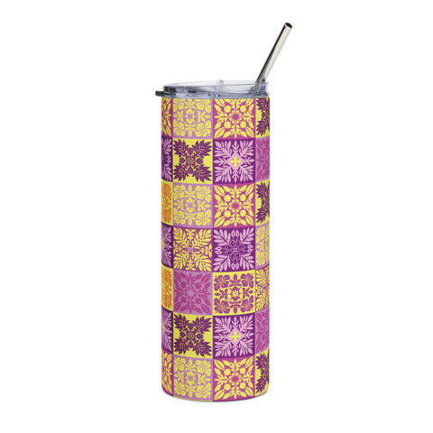 Quilted Aloha Sun - Stainless Steel Tumbler