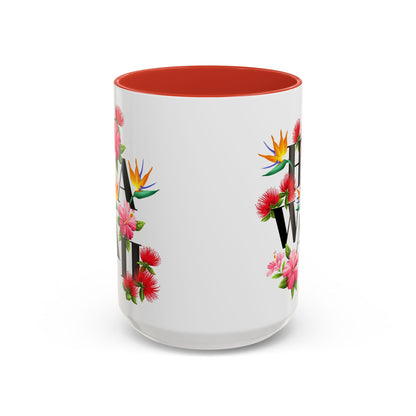 Hawaii Bloomin Red - Accent Coffee Mug