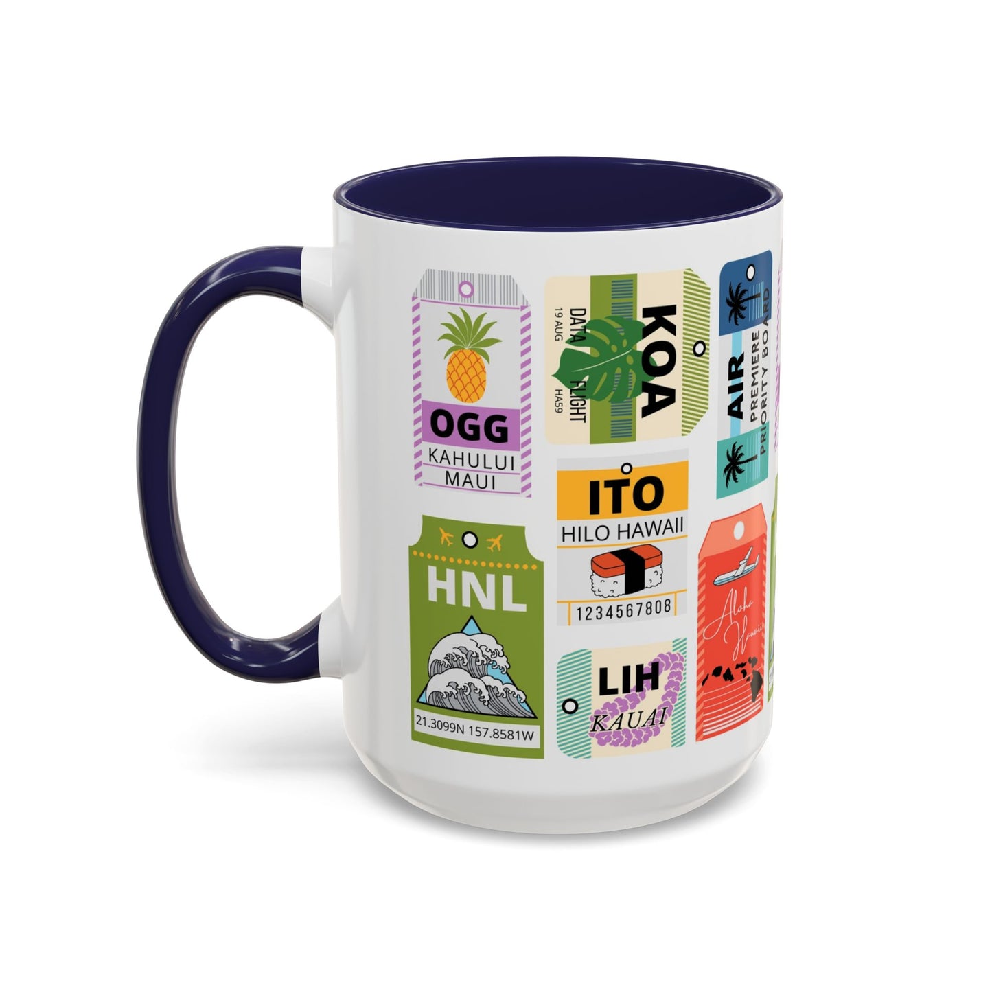 Bag Tag Navy - Accent Coffee Mug