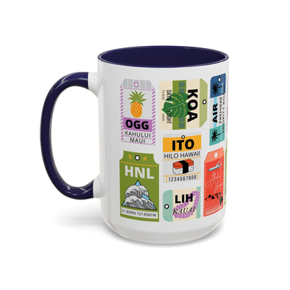 Bag Tag Navy - Accent Coffee Mug