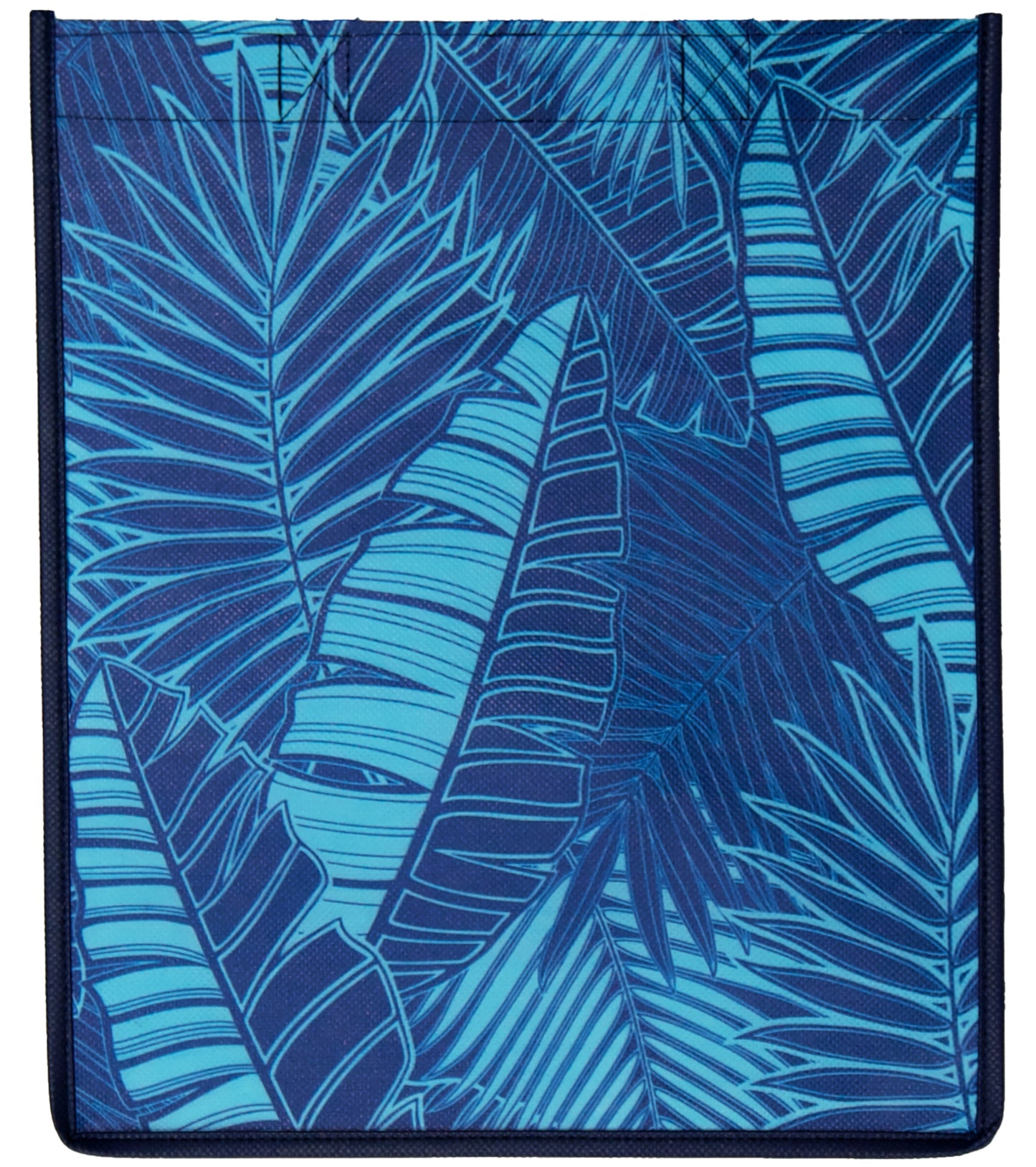Eco Leafy Lines Navy Lrg - Large Eco