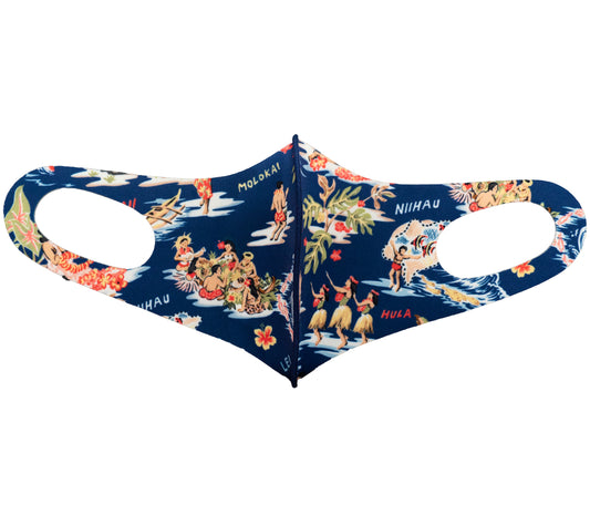 3-Layer Structure Polyester/Spandex Performance Washable Face Mask (Surfrider)